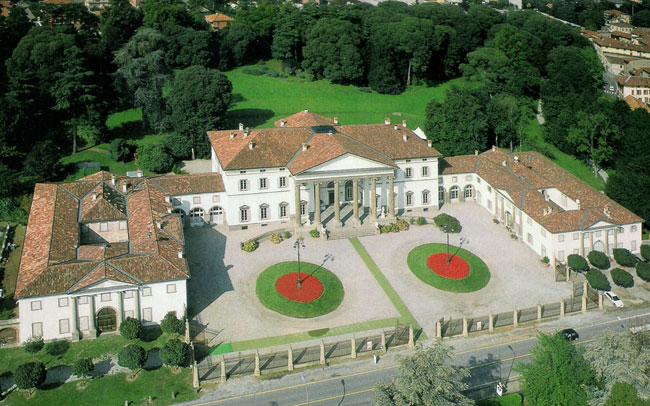 Villa matrimonio Bergamo vista aerea